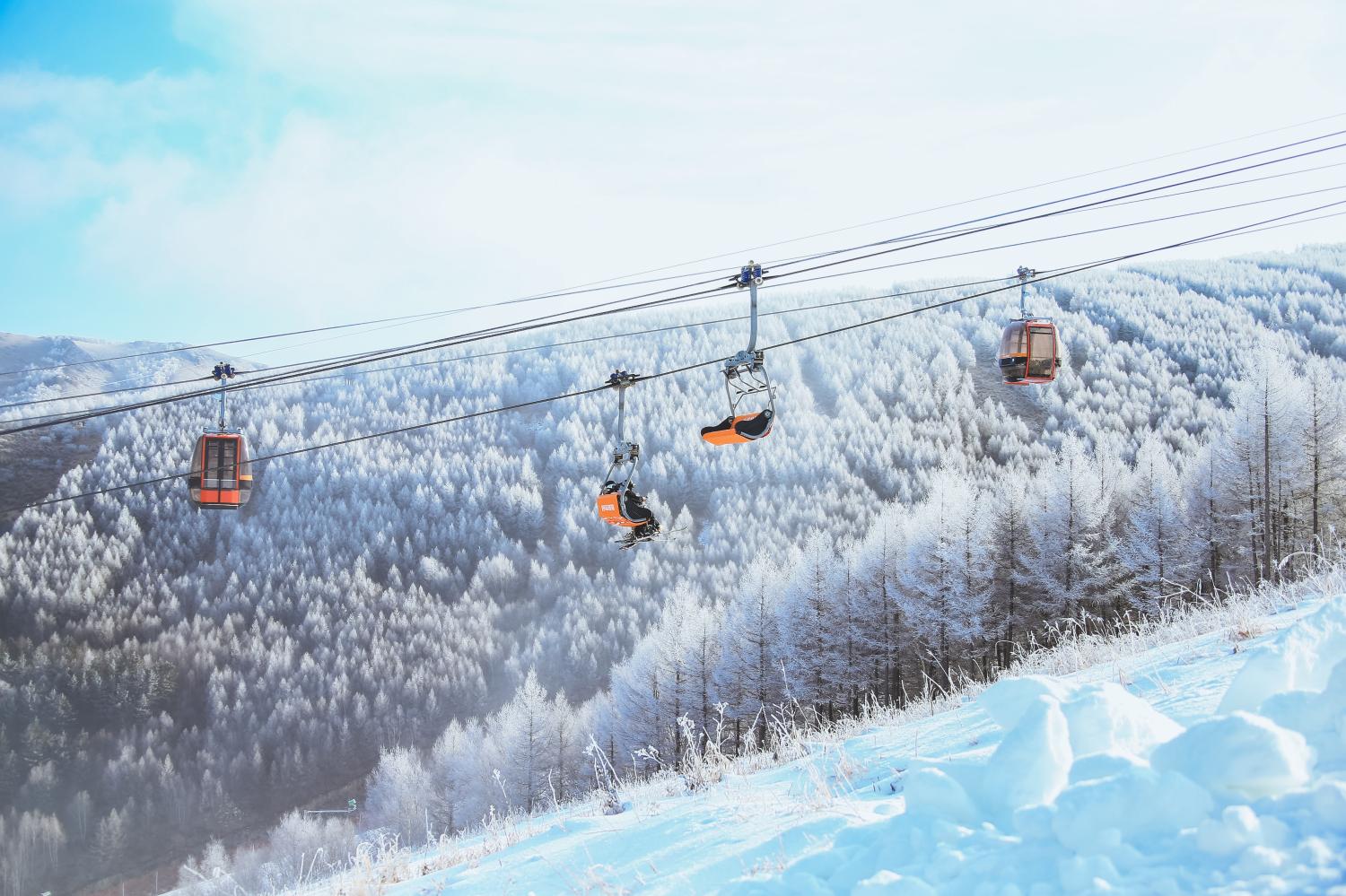 萬龍滑雪場脫掛索道+高巖+張家口市萬龍運動旅游有限公司+空中驛站+1號索道：長度：1550米，高差：463米；2號索道：長度：(1).jpg